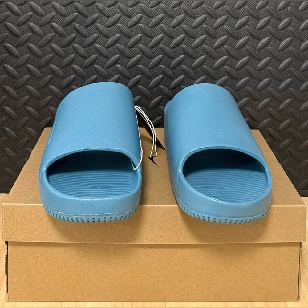 Nike Calm Slides Sandals Smokey Blue‎ FD4116-005 Mens Size 12
